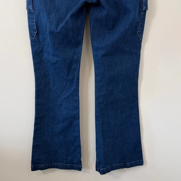 PAIGE Dion High Rise Bootcut Cargo Jeans in Gracielou Size 29